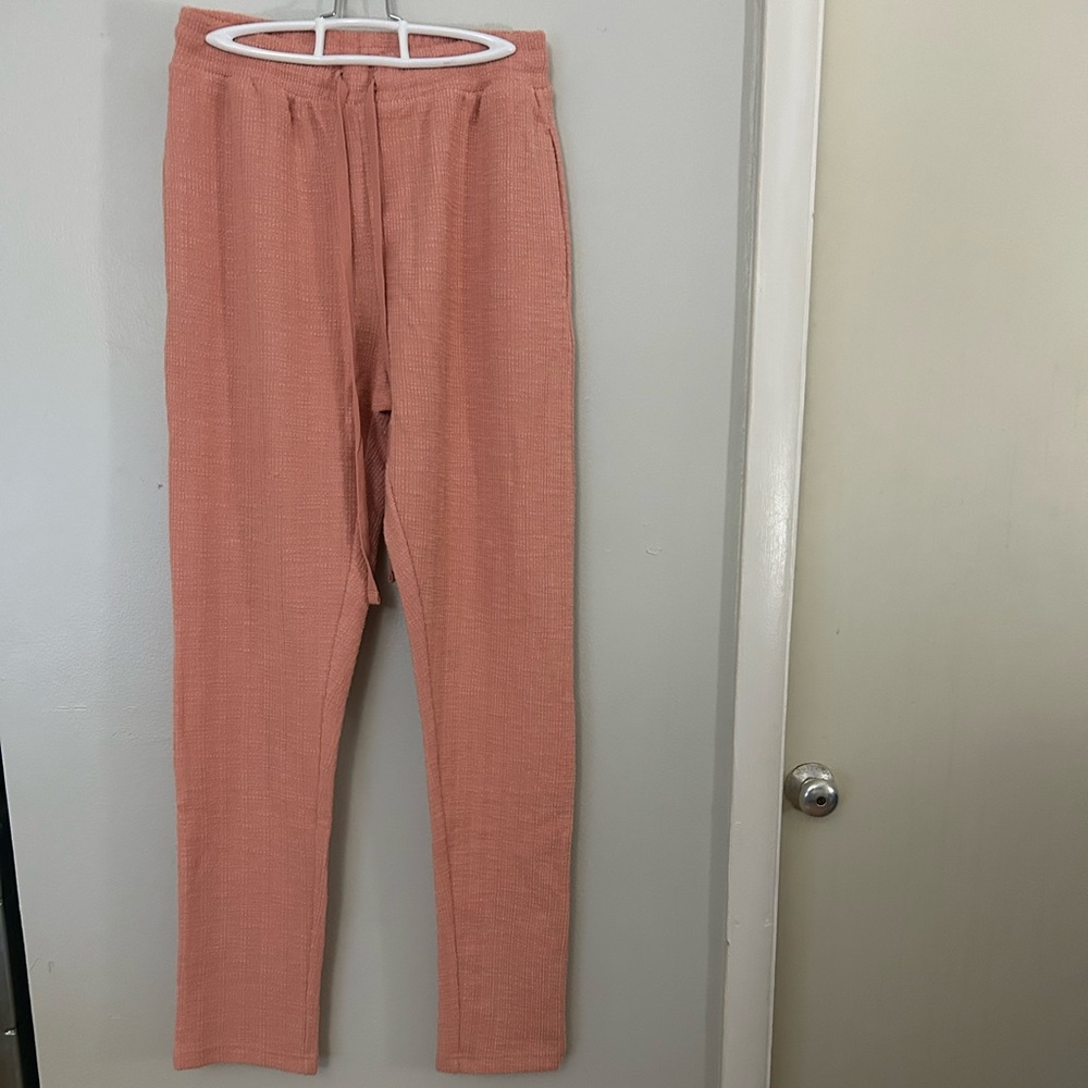 NWT Fashion Nova Men’s Pink Ribbed Knit Joggers Size S